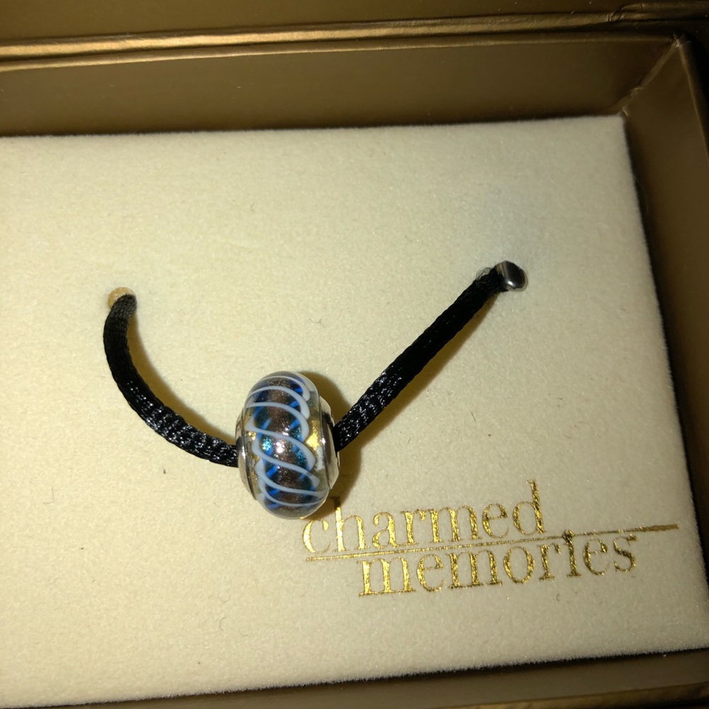 Charmed Memories blue swirl charm
